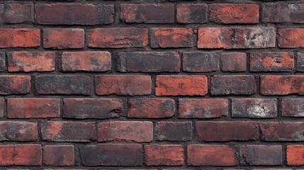 Obraz premium A brick wall with a red brick