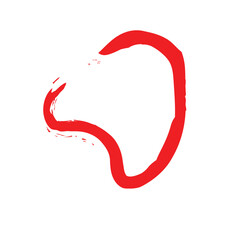 Hand-drawn brush circle animation/vector with organic stroke and transparent background. Perfect for highlighting text, dates, notes, UI elements, and creative design projects.