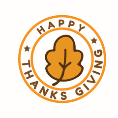 Festive Happy Thanksgiving vector with autumn leaves, pumpkins, and warm seasonal style. Perfect for greeting cards, banners, social media posts, and holiday promotional designs