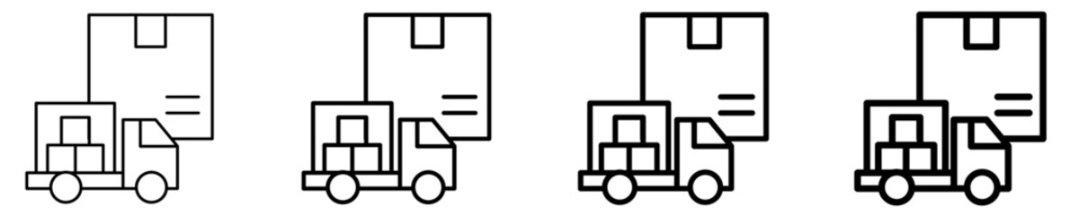 Freight Transport Icon Set Different Style Collection