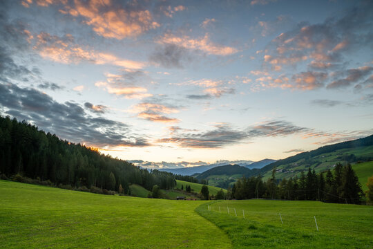 Breathtaking Sunset Over the Alps in Santa Maddalena, Italy