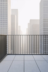Fototapeta premium Modern City Balcony Orthoview