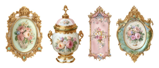 Elegant European Motifs in Porcelain and Ornaments for Artistic Home Decor