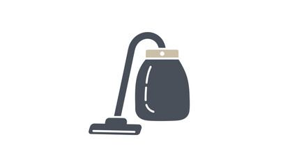 Obraz premium Flat icon illustration of a vacuum cleaner, a cleaning appliance for tidying a floor