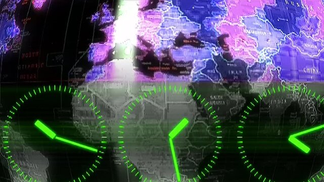 digital clock and binary code