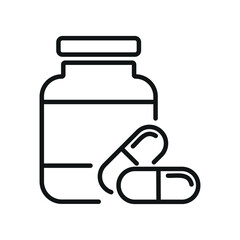 Sports nutrition BCAA outline icon