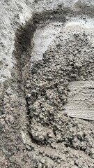 Close-Up of Cement and Sand Mixture