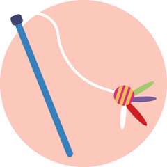 A small toy designed to entertain cats.