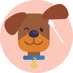 Tool or process for cleaning a pet’s ears.