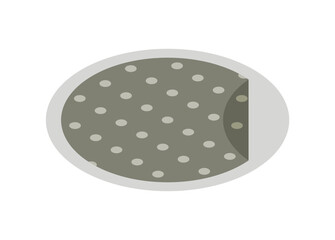 Round shape medical patch sheet. Simple flat illustration in isometric view.