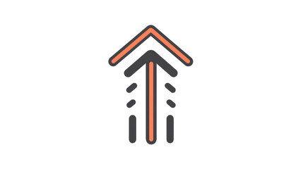 Abstract arrow icon graphic on transparent background for design elements