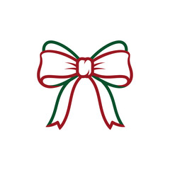 red bow with ribbon