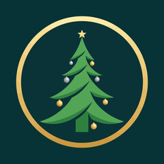 christmas tree vector illustration