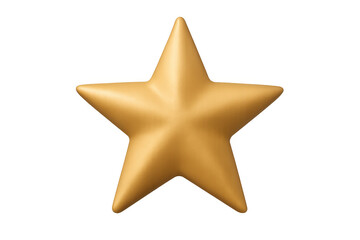 Obraz premium Golden 3d star rating symbol representing quality, success, achievement, and awards on transparent background