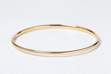 Elegant Gold Bangle Bracelet: Minimalistic Women's Jewelry Accessory for Chic Fashion Style