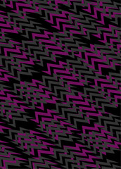 Abstract Geometric Zigzag Repeating Seamless Pattern in Dark Color Background