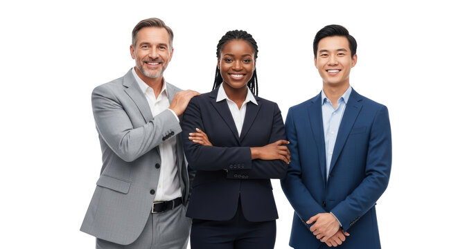 High quality image of diverse business team portrait smiling representing business, team, diverse suitable for visual
