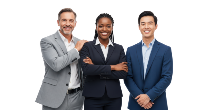 High quality image of diverse business team portrait smiling representing business, team, diverse suitable for visual - Powered by Adobe
