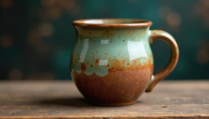Large rustic stoneware mug, slightly textured surface , tea, craft