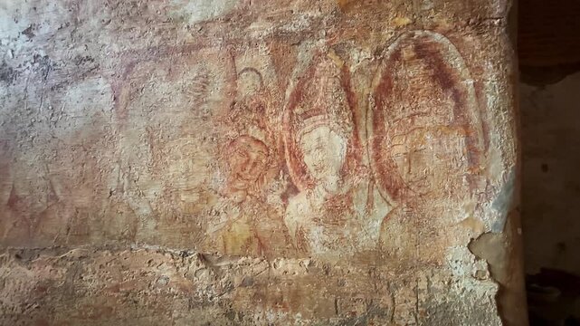 Thivanka Pilima Geya ancient image house in Polonnaruwa Sri Lanka, video taken on a phone under natural light without a flasher