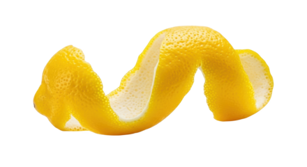 High quality image of fresh lemon peel isolated detail representing lemon, peel, zest suitable for visual