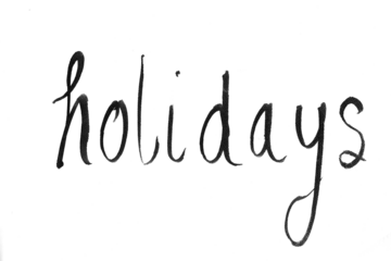 Holiday, handwritten, png, cut-out, silo