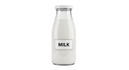 Glass bottle of fresh milk concept highlighting milk, bottle, glass captured in modern professional photography style
