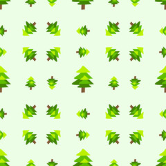 Stylized Evergreen Tree Repetition