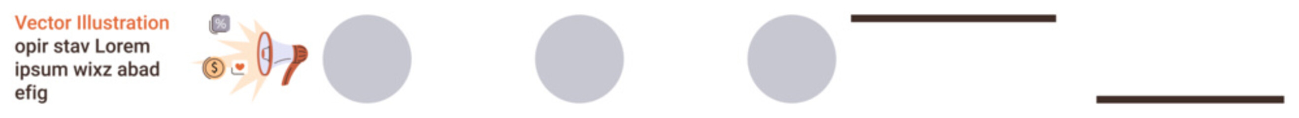 Business process, productivity flow, organizational strategy, information tracking, minimal design, infographic elements. Abstract illustration with circles and horizontal lines. Business process