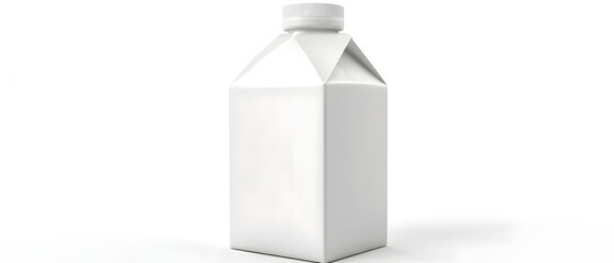Empty Milk Carton Mockup