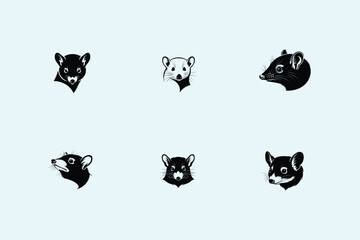 Vintage style portrait illustrations of various adorable dog breeds in black and white