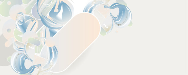 Elegant natural pastel muted pale calm tones card template background dancing cloud new trendy harmonious color 2026. Romantic white abstraction background