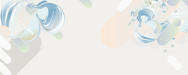 Elegant natural pastel muted pale calm tones card template background dancing cloud new trendy harmonious color 2026. Romantic white abstraction background