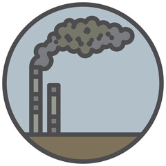 pollution icon line color