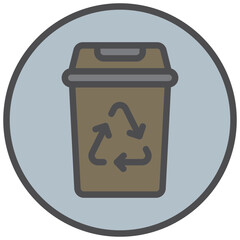 zero waste icon line color