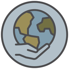 world environment day icon line color