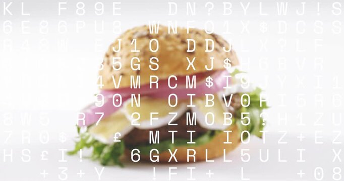 Scrolling code fading, causing seeded slider coming into focus while camera zooming, showing detail