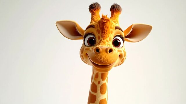 Cartoon giraffe portrait