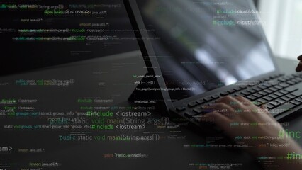 Close-up view of a laptop displaying code on dark background, representing the essence of modern programming and software development in a tech-savvy workspace. Xenic