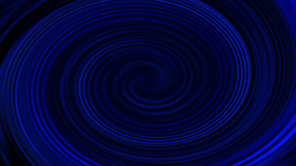 Abstract detailed vibrant glowing electric blue spiral background with tight concentric lines creating an intense hypnotic vortex motion and dynamic futuristic technology art