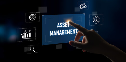 Asset management system showing investment planning, financial goal tracking, ROI analysis, and performance monitoring for efficient resource utilization Latch