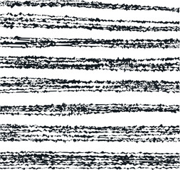 Texture in the form of distorted horizontal stripes.