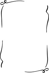 Wavy curvy frame border whimsy handdrawn minimalist