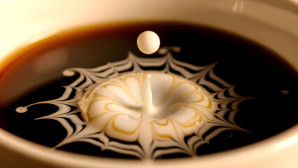 Coffee Splash Spider Ring Pattern