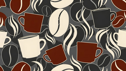 Coffee Cup Steam Pattern