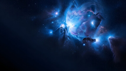 Nebula Blue Glow in Space