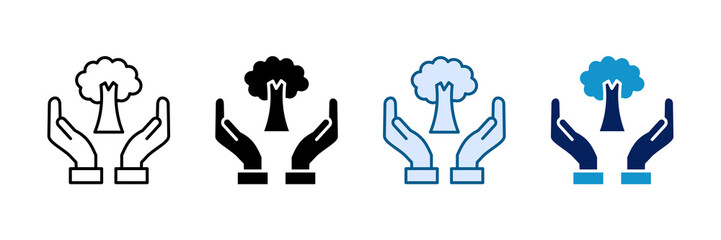 Forest Conservation Icon Set Multiple Style Collection