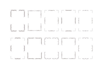 Vintage decorative frame set with ornamental monogram borders for invitations greeting cards line break art and elegant vector illustration design elements