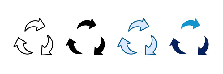 Recycling Icon Set Multiple Style Collection