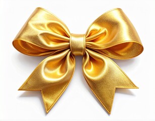 Decorative Gift Bow Isolated on Neutral Background
